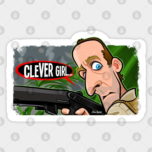Clever Girl Sticker by binarygod